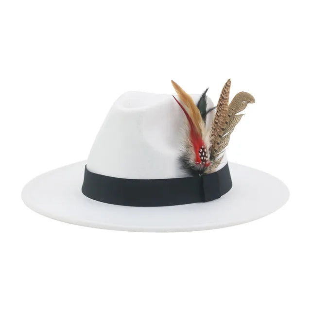 Felt Hat Feather Casual Wedding Hat