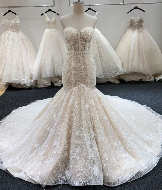 Mermaid Full Beading Wedding Gown