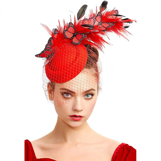 Butterfly Ladies Church Fedora Cap
