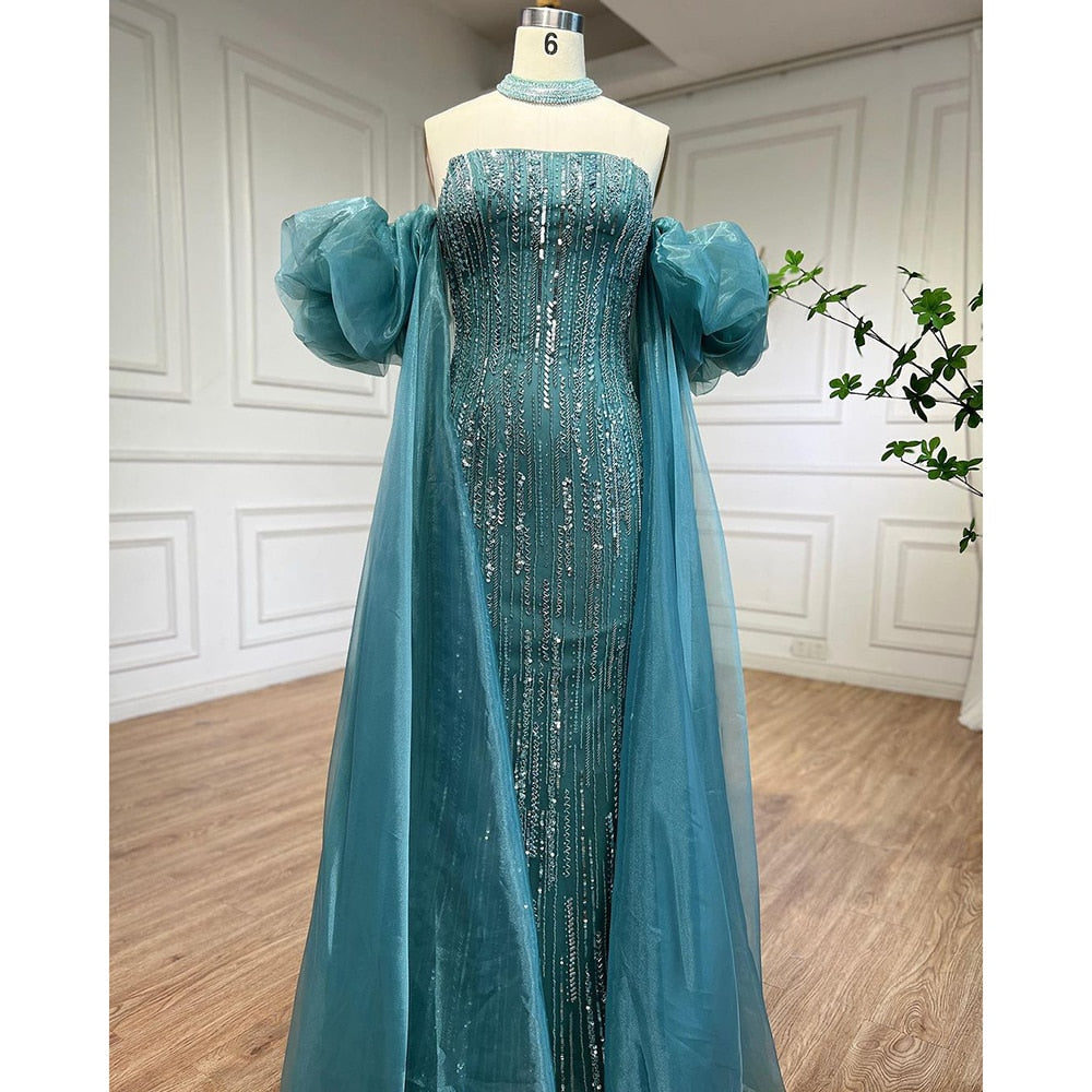 Crystal Beaded Evening Dress
