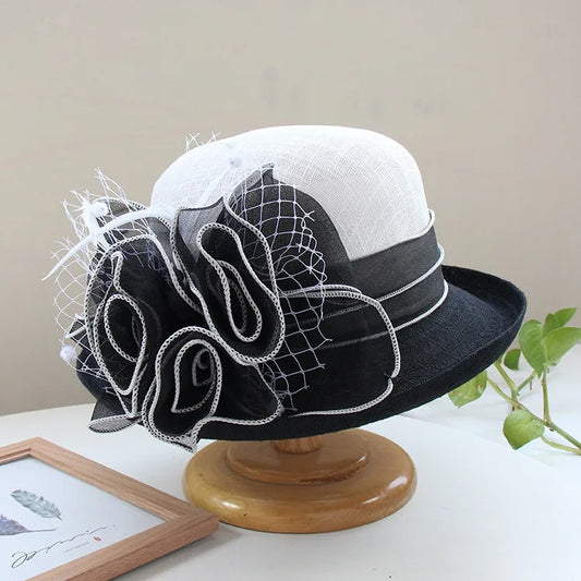 Fedora Hat Summer Church Elegant Sinamay
