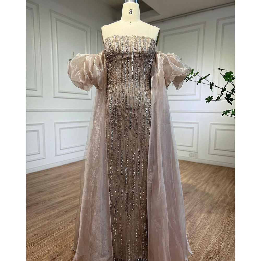 Crystal Beaded Evening Dress