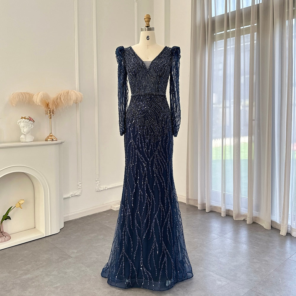 Mermaid Evening Dress for Women Wedding Elegant Long Sleeves Arabic Fo Bartolini Mermaid Evening Dress for Women Wedding Elegant Long Sleeves Arabic Fo Bartolini
