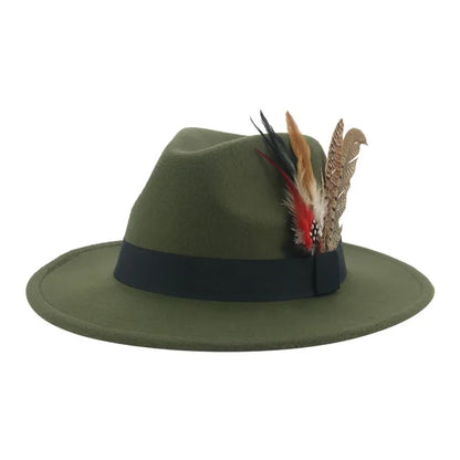 Felt Hat Feather Casual Wedding Hat