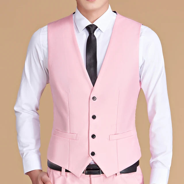 Single Breasted Slim Large Size Business Vest