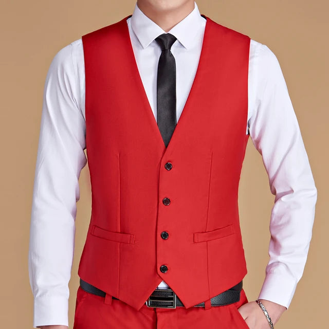 Single Breasted Slim Large Size Business Vest