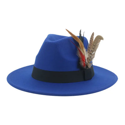 Felt Hat Feather Casual Wedding Hat