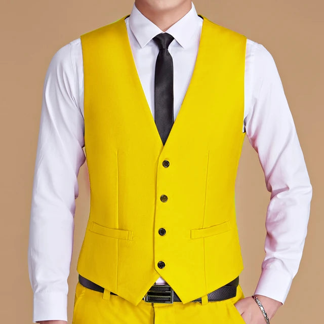 Single Breasted Slim Large Size Business Vest