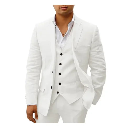 3 piece Linen Summer Men Suits