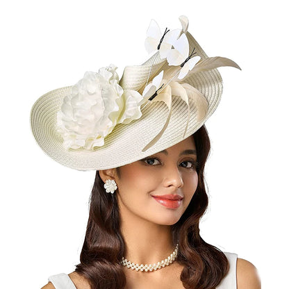 Butterfly Flowers Tea Party Kentucky Derby Hat