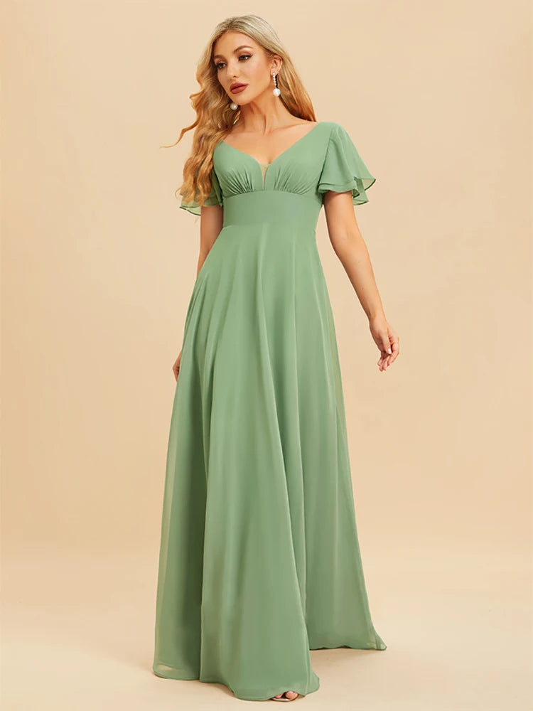 Chiffon Simple Bridesmaid Party Dress