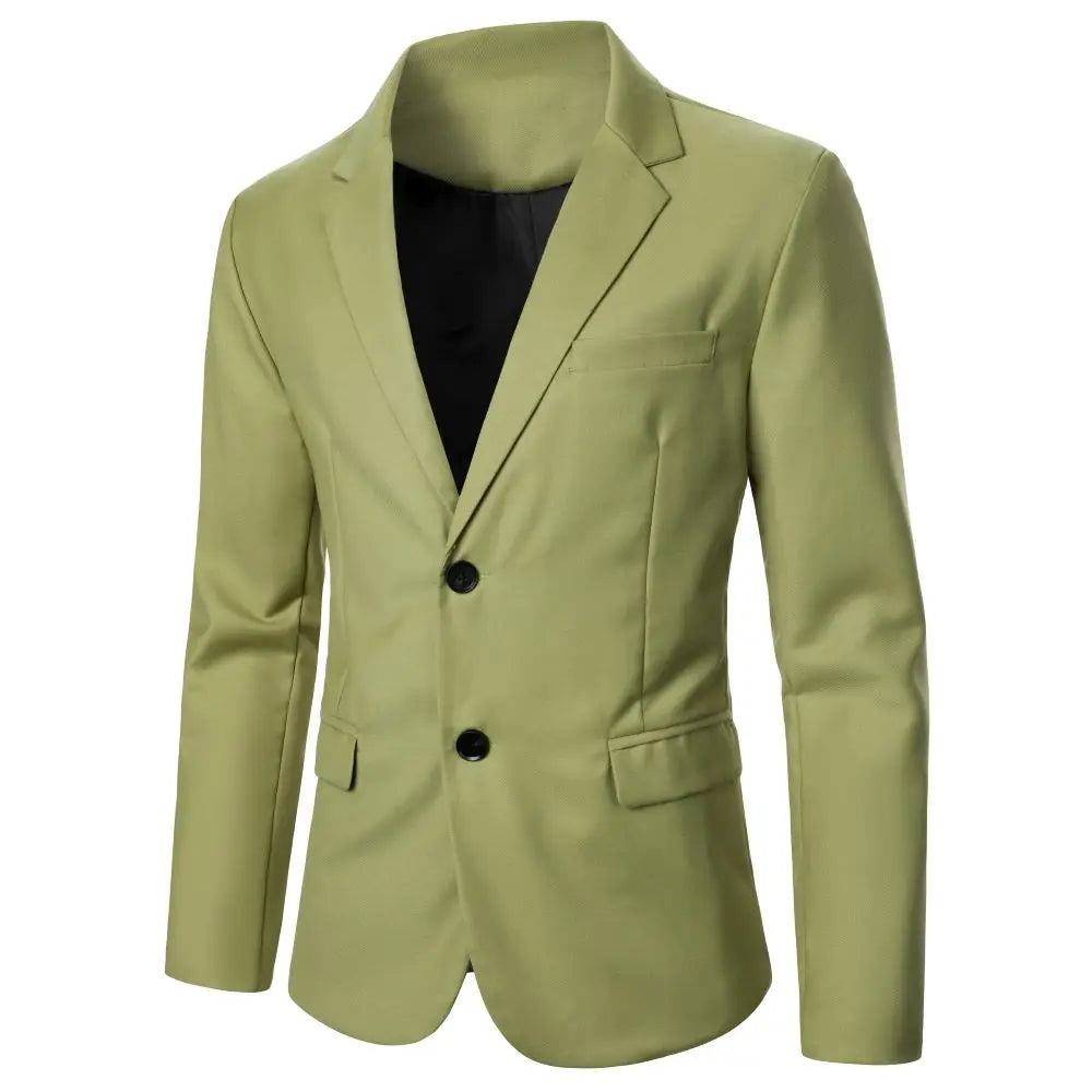 Men's Blazer Solid Color Patterned Pocket