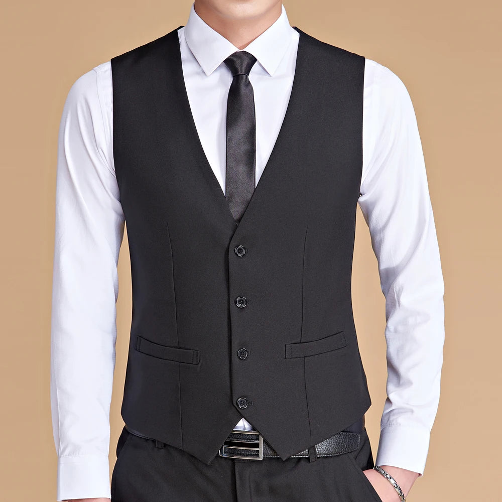 Single Breasted Slim Large Size Business Vest