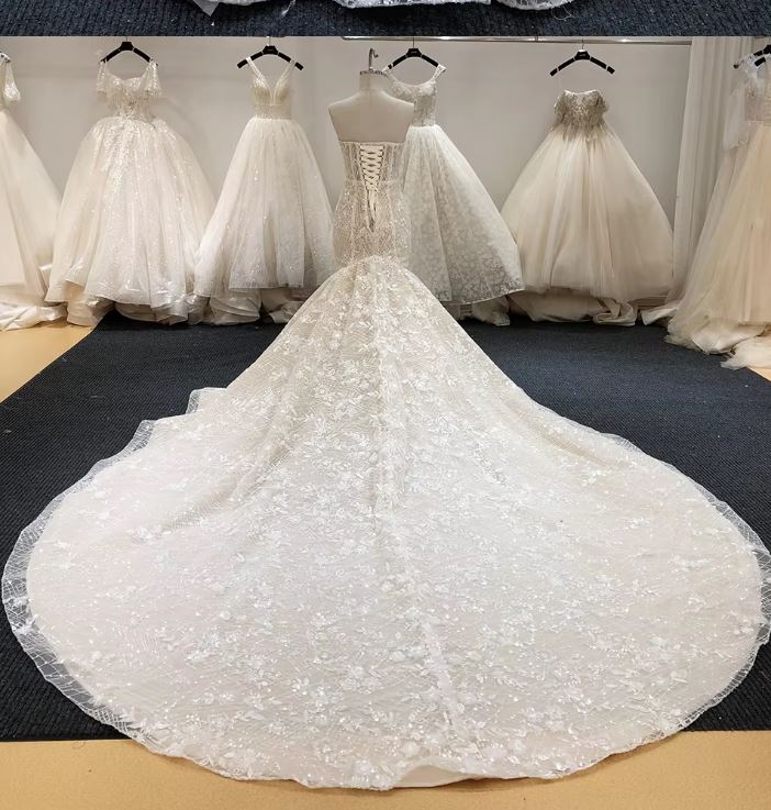 Mermaid Full Beading Wedding Gown