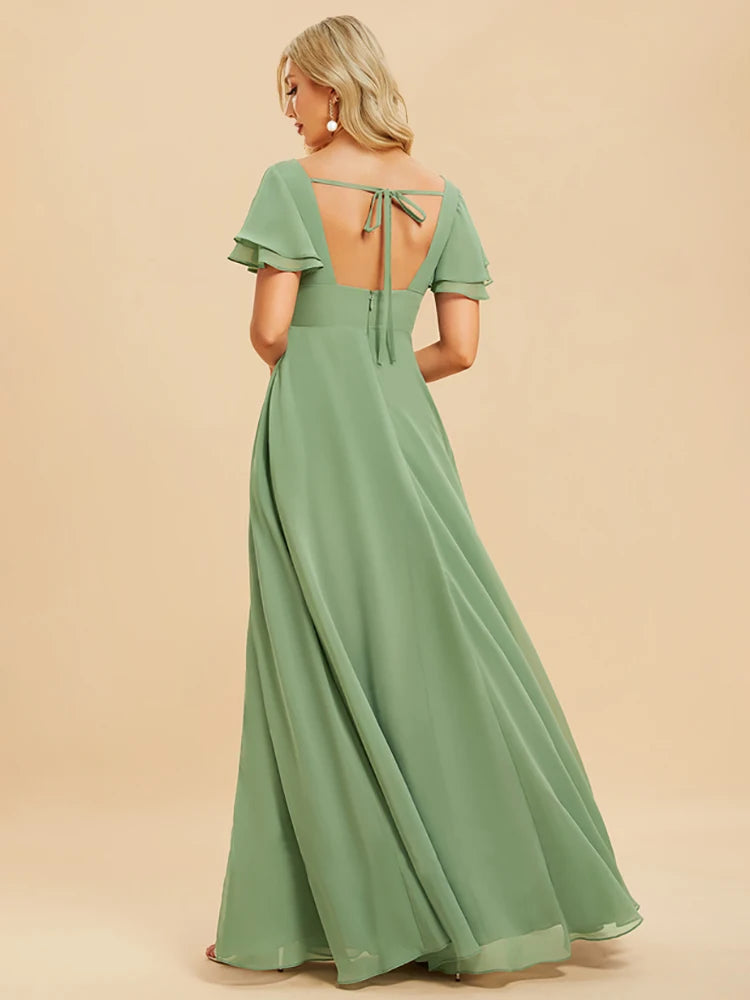 Chiffon Simple Bridesmaid Party Dress