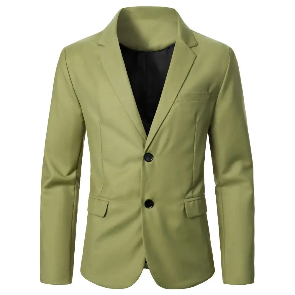 Men's Blazer Solid Color Patterned Pocket