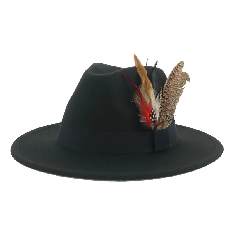 Felt Hat Feather Casual Wedding Hat