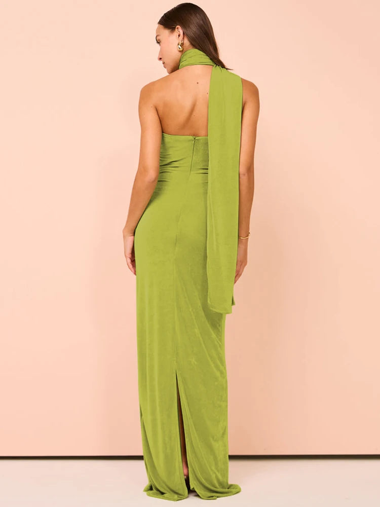 Halter Backless Sexy Maxi Dress