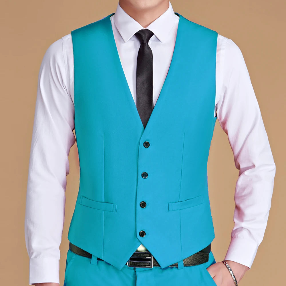 Single Breasted Slim Large Size Business Vest