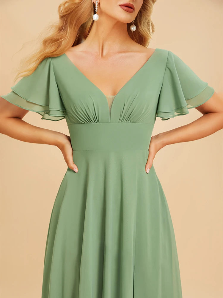 Chiffon Simple Bridesmaid Party Dress