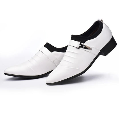 Classic Men Dress Shoes Slip on PU Leather