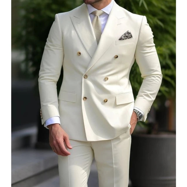 Men's Wedding Double Breasted Six-buttons Formal Business Suits