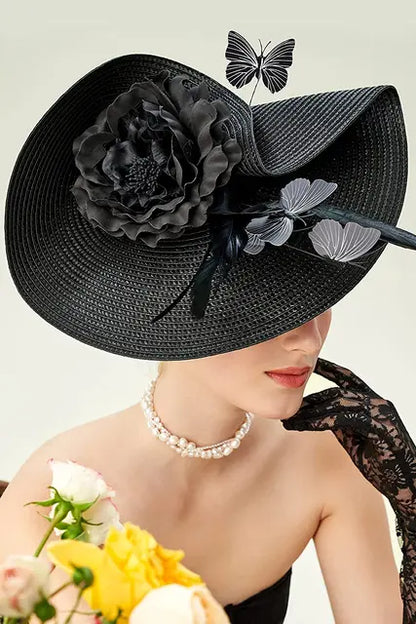 Butterfly Flowers Tea Party Kentucky Derby Hat