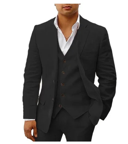 3 piece Linen Summer Men Suits