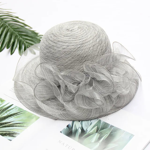 Organza Flower Mesh Sunshade Hat