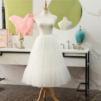 White Black Organza Petticoats 80cm long Crinoline Bridal Petticoats Underskirt For Wedding Dress