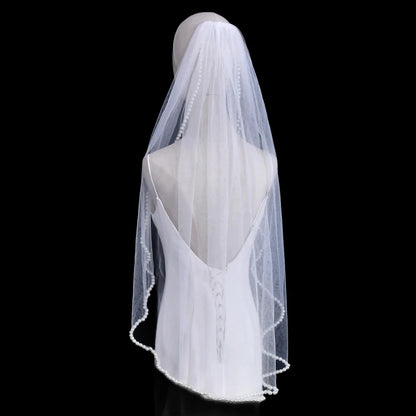 Wedding Veil with Pearls Edge