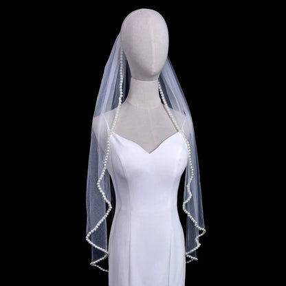 Wedding Veil with Pearls Edge