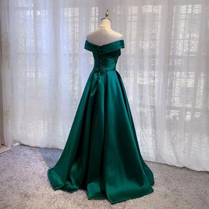 Boat Neck Satin Wedding Bridesmaid Maxi Dress Elegant Long Prom Evening Cocktail Party Dress Bridesmaid Dress