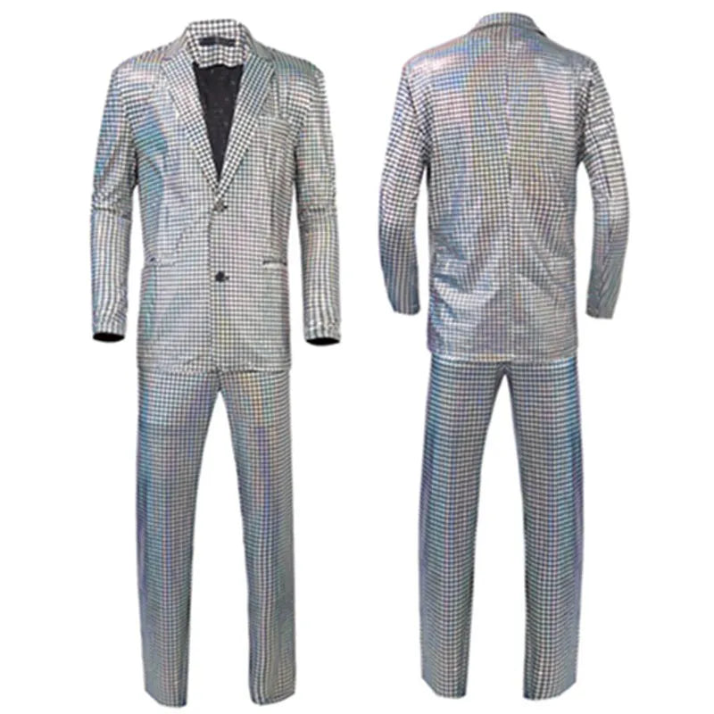 Retro 70S 80S Disco Dance Cosplay Costume Adult Men Coat Pants Outfits Halloween Carnival Party Suits