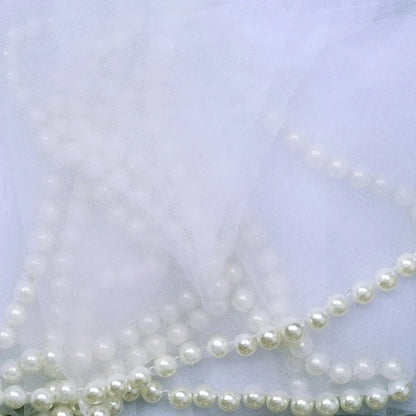 Wedding Veil with Pearls Edge