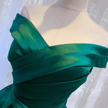 Boat Neck Satin Wedding Bridesmaid Maxi Dress Elegant Long Prom Evening Cocktail Party Dress Bridesmaid Dress
