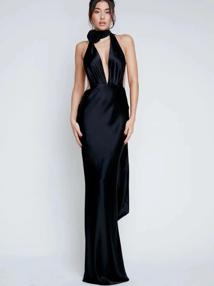 Elegant Deep V Neck Backless Sexy Evening Long Dress | Prom Dress